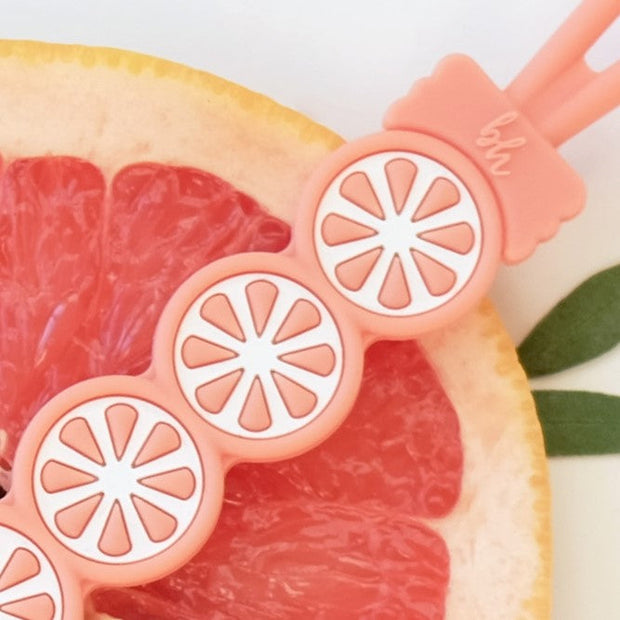 NEW! 2-Pack Silicone Citrus Pacifier Clips