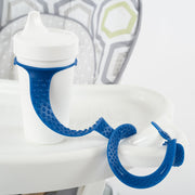 BooginHead SippiGrip Silicone in royal blue, strap to hold a sippy cup, bottle or toy, with soothing teething bumps.