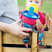 BooginHead SippiGrip in Bam! Adjustable strap for baby and toddler items, from a woman owned small business. 